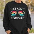 Vintage Teacher Class Dismissed Sunglasses Sunset Surfing V2 Sweatshirt Gifts for Him