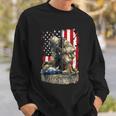 Vintage Us Flag Veteran Thank You Military Boot Memorial Day Funny Gift Sweatshirt Gifts for Him