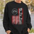 We The People 1776 Distressed Usa American Flag Sweatshirt Gifts for Him