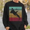 Whale Orca Retro Style Men Women Novelty Vintage Funny Gift Men Women Sweatshirt Graphic Print Unisex Gifts for Him