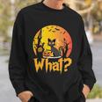 What Cat Pumpkin Halloween Quote Sweatshirt Gifts for Him