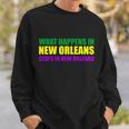What Happens In New Orleans Stays In New Orleans Mardi Gras T-Shirt Graphic Design Printed Casual Daily Basic Sweatshirt Gifts for Him