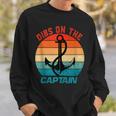 Wife Dibs On The Captain Funny Captain Wife Retro Sweatshirt Gifts for Him