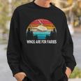 Wings Are For Fairies Funny Helicopter Pilot Retro Vintage Sweatshirt Gifts for Him