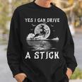 Yes I Can Drive A Stick Halloween Witch Riding Broomstick Sweatshirt Gifts for Him