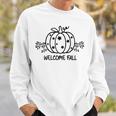 Welcome Fall Sweater Weather Season Men Women Sweatshirt Graphic Print Unisex