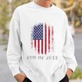 4Th Of July Usa Flag Vintage Distressed Independence Day Great Gift Sweatshirt Gifts for Him