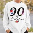 90 & Fabulous 90 Years Old Vintage Floral 1932 90Th Birthday Sweatshirt Gifts for Him