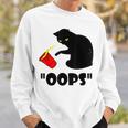 Cat Oops Funny Black Cat Knocking Over A Glass V2 Sweatshirt Gifts for Him