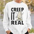Creep It Real Ghost Men Skateboarding Halloween Fall Season Sweatshirt Gifts for Him