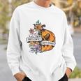 Halloween Sorta Sweet Sorta Spooky Pumpkin Floral Sweatshirt Gifts for Him