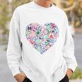 Heart Shaped Passport Travel Stamp Sweatshirt Gifts for Him