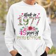 Made In 1977 Floral 45 Year Old 45Th Birthday Gifts Women Sweatshirt Gifts for Him