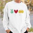 Peace Love Fall Cute Graphic Design Printed Casual Daily Basic Sweatshirt Gifts for Him