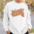 Retro Spooky Season Boo Ghost Floral Spooky Vibes Halloween Sweatshirt Gifts for Him