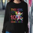 10Th Birthday Gift Girls This Girl Is Now 10 Double Digits Funny Gift Sweatshirt Gifts for Her