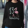 13Th Birthday Flamingo Outfit Girls 13 Year Old Bday Sweatshirt Gifts for Her