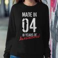 18Th Birthday Boys Girls Awesome Since 2004 18 Year Old Sweatshirt Gifts for Her