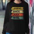 44Th Birthday Retro Vintage Legend Since July 1978 Sweatshirt Gifts for Her