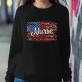 4Th July Independence Day American Flag Cute Graphic Nurse Gift Sweatshirt Gifts for Her