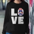 4Th Of July Gnome For Women Patriotic American Flag Heart Gift Sweatshirt Gifts for Her