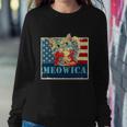 4Th Of July Meowica Cat Us Flag Cat Lover Sweatshirt Gifts for Her
