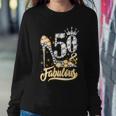 50 & Fabulous 50 Years Old 50Th Birthday Diamond Crown Shoes Tshirt Sweatshirt Gifts for Her