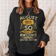 50 Years Old Gifts Vintage August 1972 50Th Birthday Gifts V2 Men Women Sweatshirt Graphic Print Unisex Gifts for Her