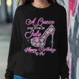 A Queen Was Born In July Fancy Birthday Graphic Design Printed Casual Daily Basic Sweatshirt Gifts for Her