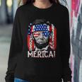 Abraham Lincoln 4Th Of July Merica Men Women American Flag Sweatshirt Gifts for Her