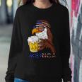 American Bald Eagle Mullet Graffiti 4Th Of July Patriotic Gift Sweatshirt Gifts for Her