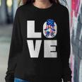 American Flag Heart For Patriotic Mom Cute 4Th Of July Gnome Gift Sweatshirt Gifts for Her