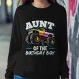 Aunt Of The Birthday Boy Monster Truck Birthday Party Funny Gift Sweatshirt Gifts for Her