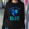 Autism Awareness Shirt Light It Up Blue Autism Awareness Sweatshirt Gifts for Her