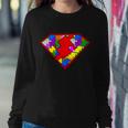 Autism Superhero Puzzle Crest Tshirt Sweatshirt Gifts for Her