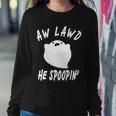 Aw Lawd He Spoopin Concerned Ghost Design Graphic Design Printed Casual Daily Basic Sweatshirt Gifts for Her