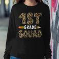 Back To School 1St Grade First Grade Squad Leopard Teacher Sweatshirt Gifts for Her