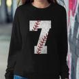 Baseball Softball Lover Seven Years Funy 7Th Birthday Boy Sweatshirt Gifts for Her