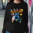 Blast Off Im 5 Funny Astronaut 5Th Birthday Space Costume Sweatshirt Gifts for Her