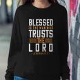 Blessed Is The Man Trusts The Lord Bible Verse Funny Christian Sweatshirt Gifts for Her
