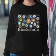Blockchain Cryptocurrency Logos Sweatshirt Gifts for Her