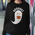 Booooks Ghost Boo Read Books Library Teacher Halloween Cute Sweatshirt Gifts for Her