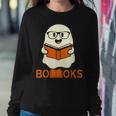 Booooks Ghost Boo Read Books Library Teacher Halloween Cute V3 Sweatshirt Gifts for Her
