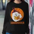 Booooks Halloween Boo Read Books Reading Sweatshirt Gifts for Her