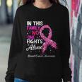 Breast Cancer Awareness In This Family No One Fights Alone Gift Sweatshirt Gifts for Her