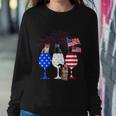 Cat 4Th Of July Costume Red White Blue Wine Glasses Funny Sweatshirt Gifts for Her