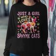 Cat Lover Just A Girl Who Loves Sphynx Cats Funny Sweatshirt Gifts for Her