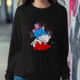 Cat Lovers American Flag 4Th Of July Funny Sweatshirt Gifts for Her