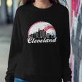 Cleveland Baseball Skyline Retro Tshirt Sweatshirt Gifts for Her