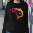 Colorful Geometric Fish Sweatshirt Gifts for Her